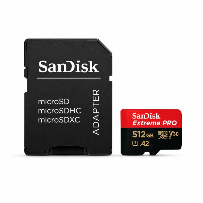 SanDisk 512GB Extreme Pro V30 Micro SD Card (SDXC) UHS-I U3 - 200MB/s